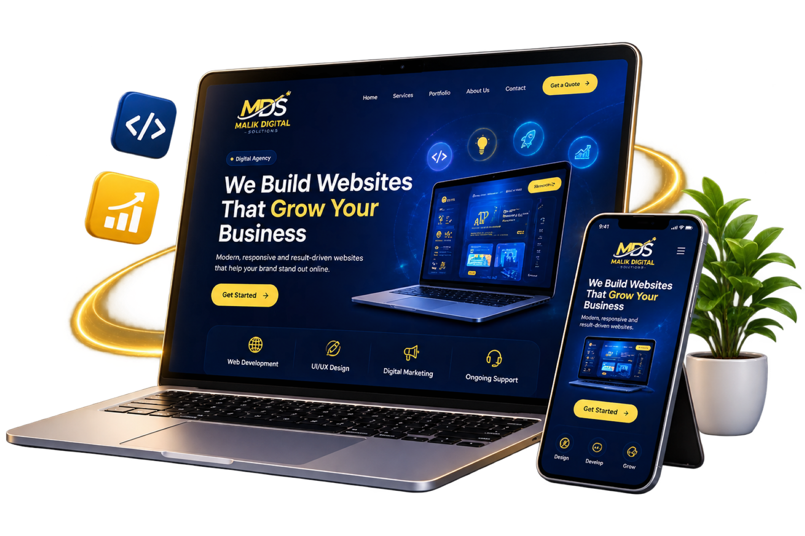 Professional digital solutions workspace
